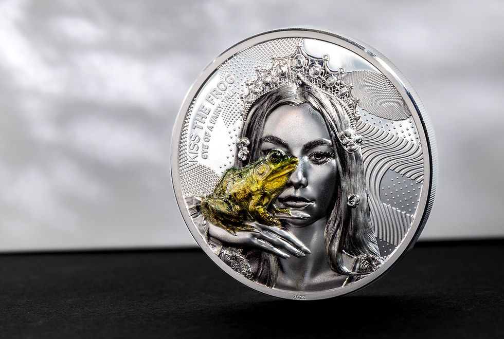 Miniaturbild: KISS THE FROG Eye of a Fairytale 2 Oz Silver Coin 10$ Cook Islands 2023