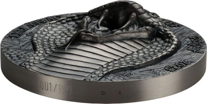 Thumbnail: KING KOBRA Cobra Big Five Asia 1 Kg Kilo Silver Coin 10000 Fra Ivory Coast 2023