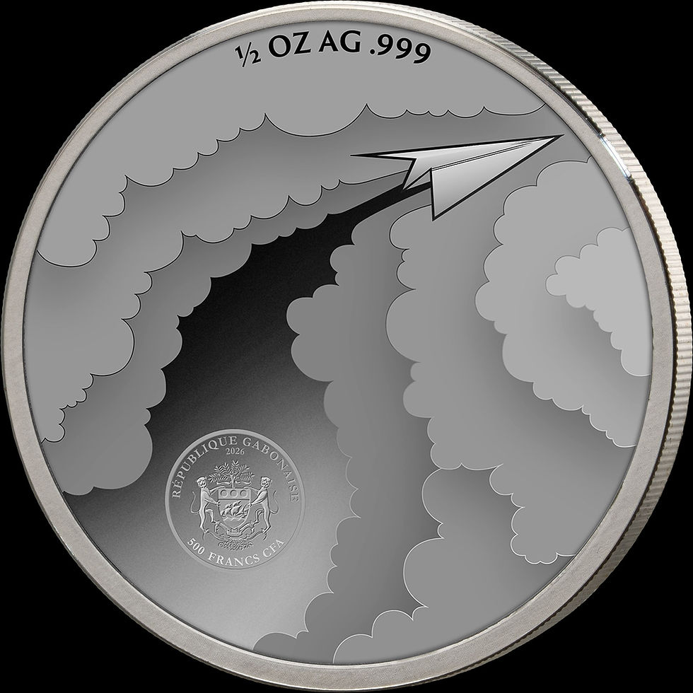 Miniatura: IMPRESSIONS OF EARTH: ALPINE - 1/2oz .999 Silver Coin - 500 Francs CFA Gabon 202