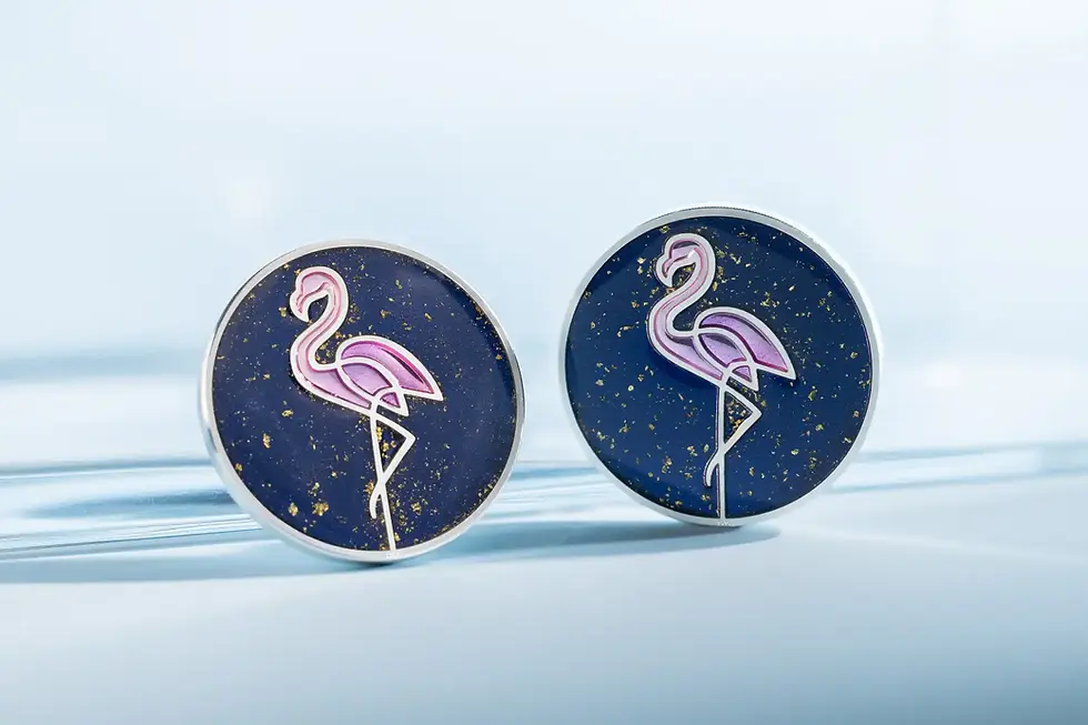 Miniatura: Line Art: Flamingo - 1oz 999.9 Silver Coin - 5$ Cook Islands 2026