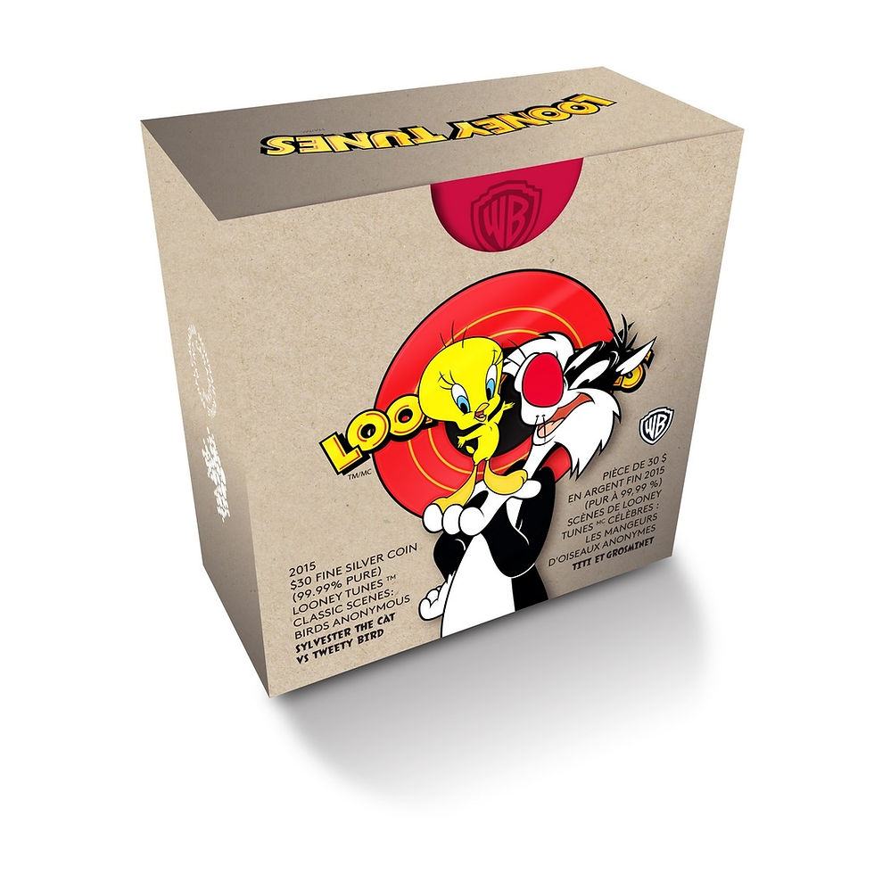 Miniatura: 2015 $30 2 oz Silver Coin – Looney Tunes Classic Scenes: Birds Anonymous