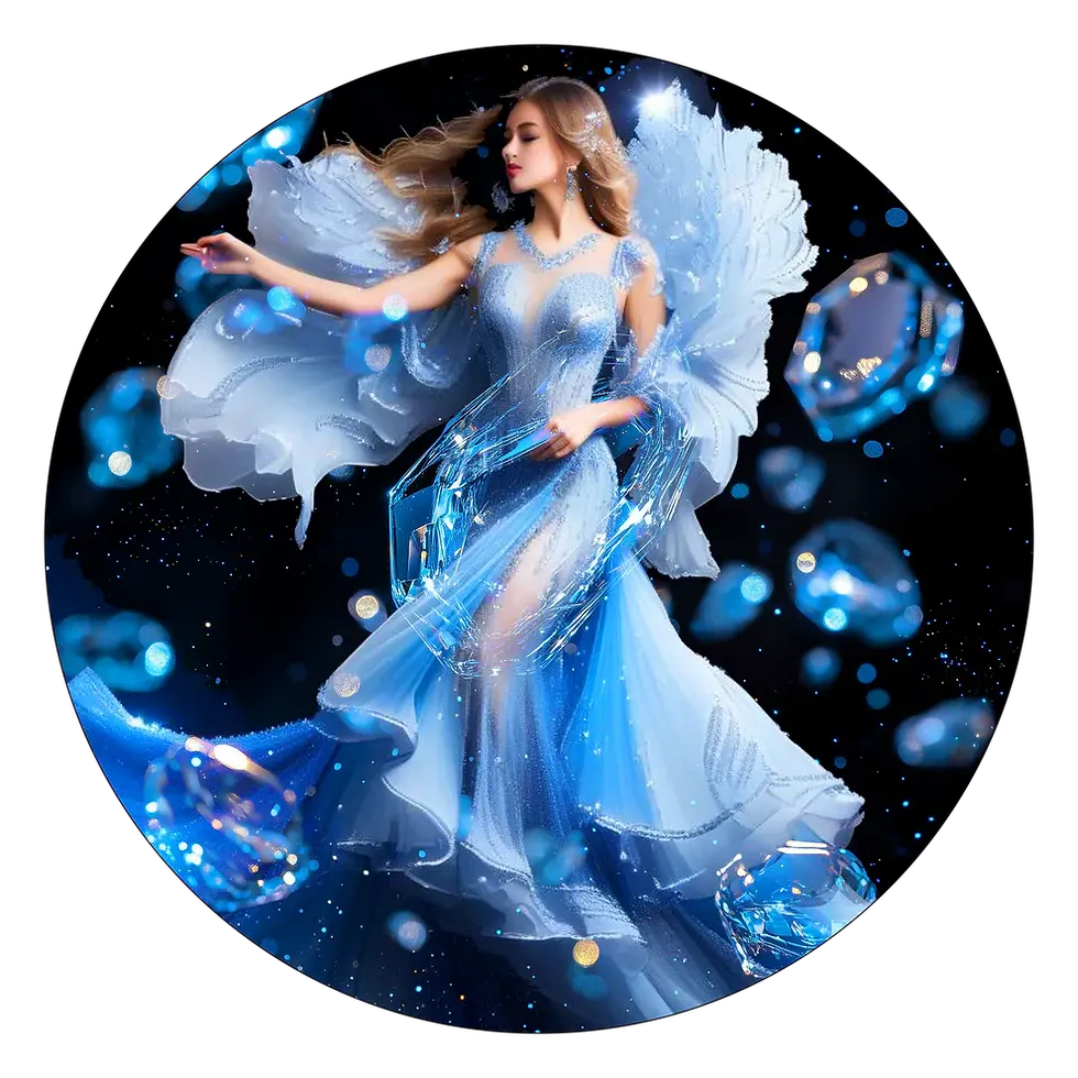 Miniatura: December - Blue Topaz Birth Month - 1oz Silver - $1 USA American Eagle 2024