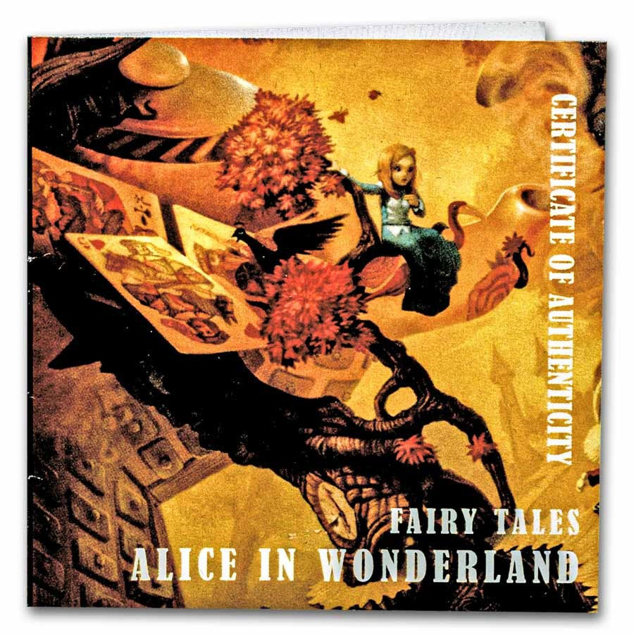 Miniatura: ALICE IN WONDERLAND Fairy Tales Fables 3 Oz Silver Coin 20$ Cook Islands 2023