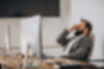 Disengaged employee at his desk