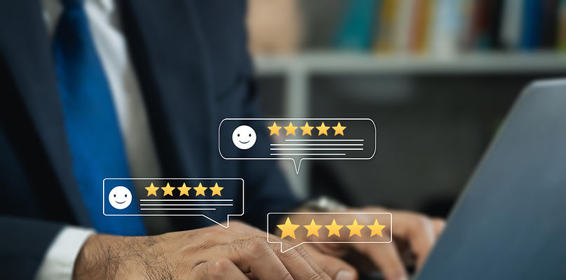 A man leaving a testimonial for a company