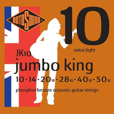 Rotosound JK10 Jumbo King Acoustic Guitar Strings 10-50