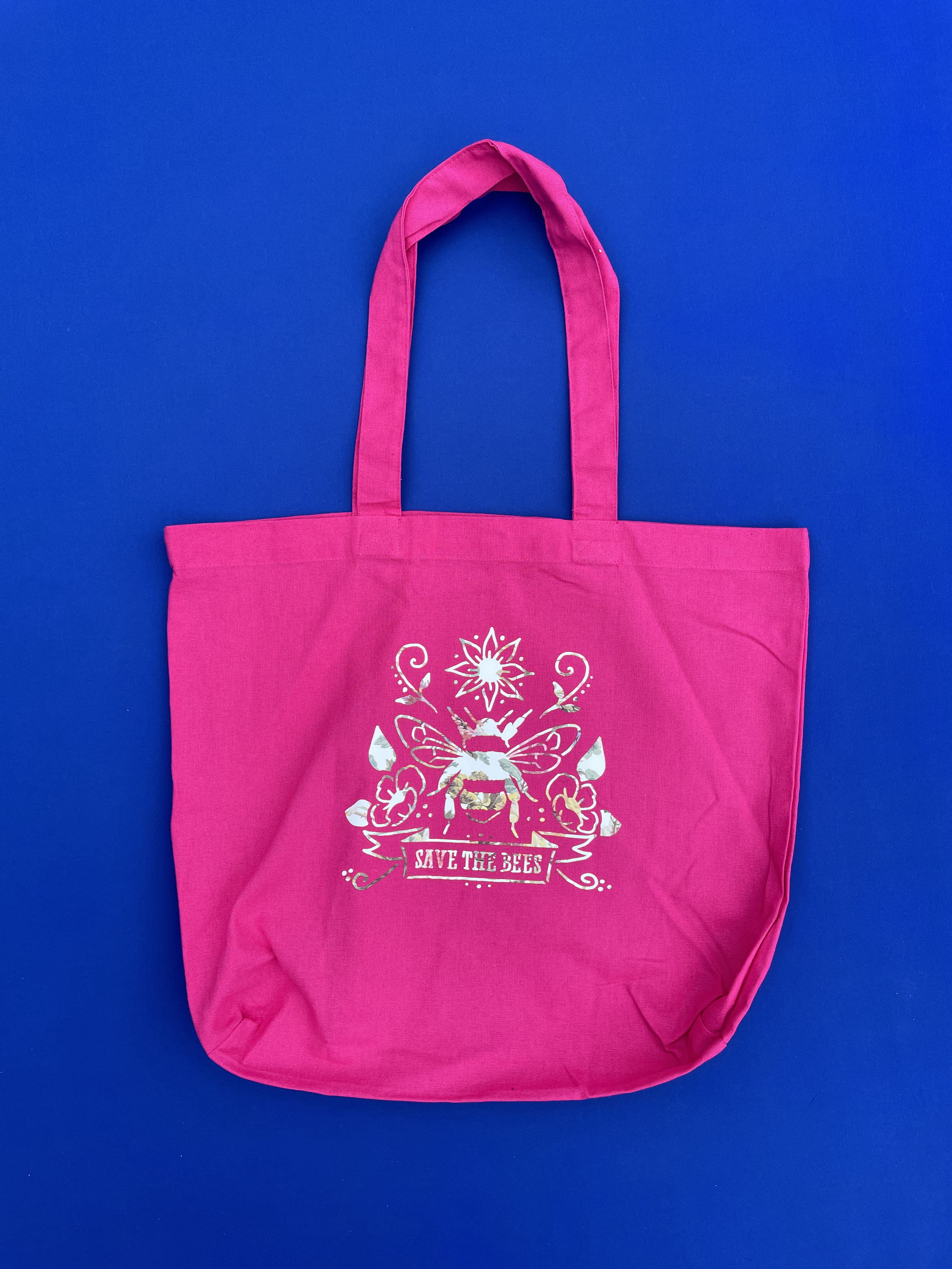 Pink Save the Bees Tote Bag