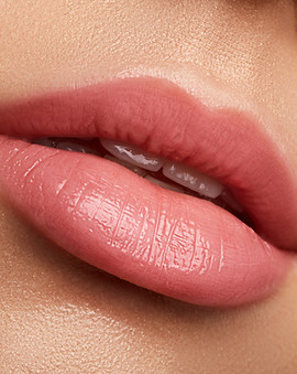Perfect natural lip makeup. Close up mac