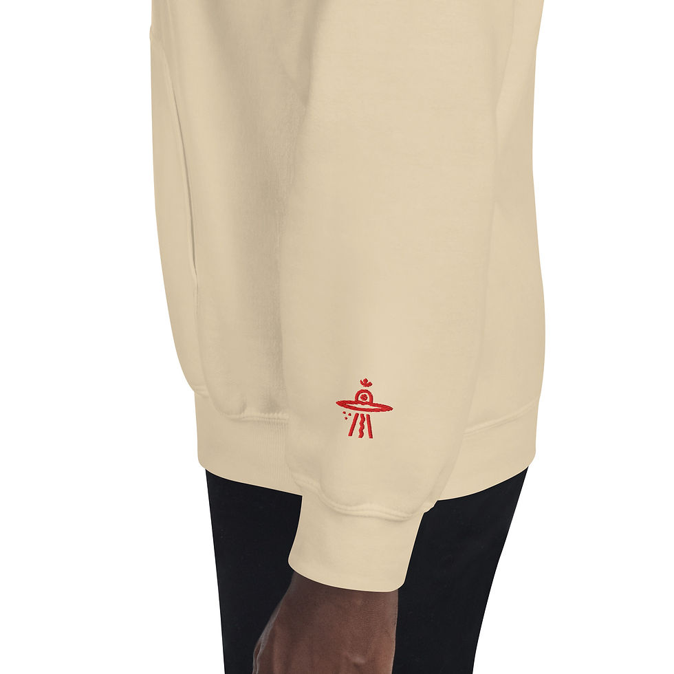 Thumbnail: Spaceship Om Hoodie with Embroidered cuff