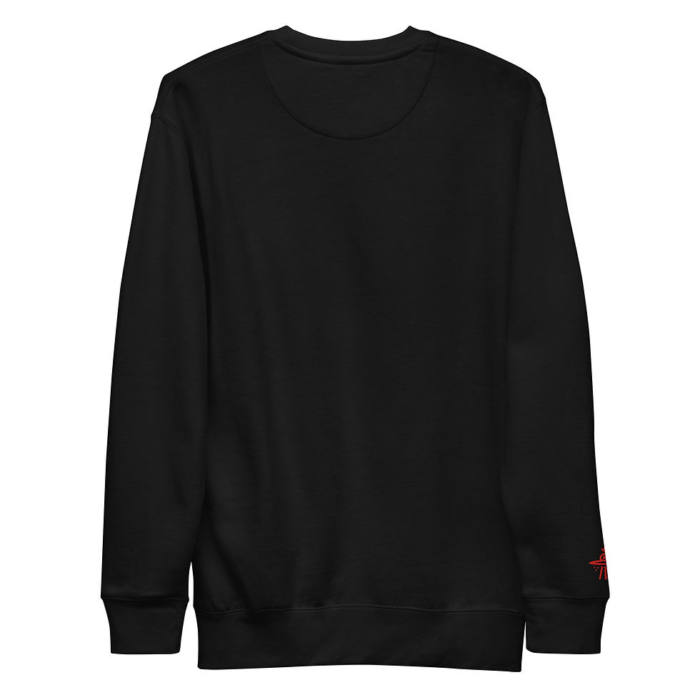 Thumbnail: Spaceship Om (on red) Premium Sweatshirt