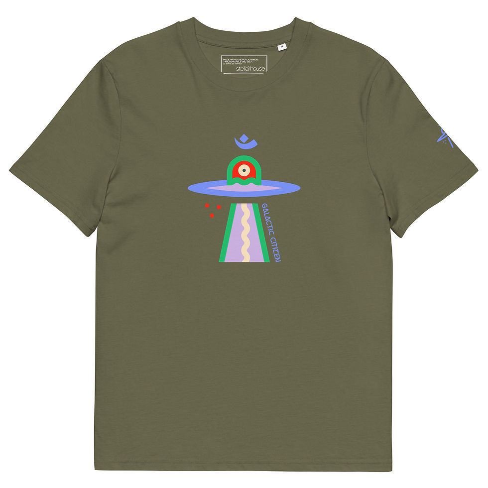 Miniatura: SpaceshIp Om Funky Galactic Citizen Black Tshirt