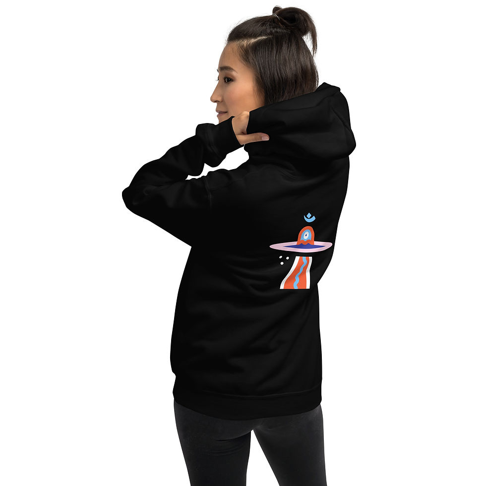 Miniatura: Spaceship Om Hoodie Color