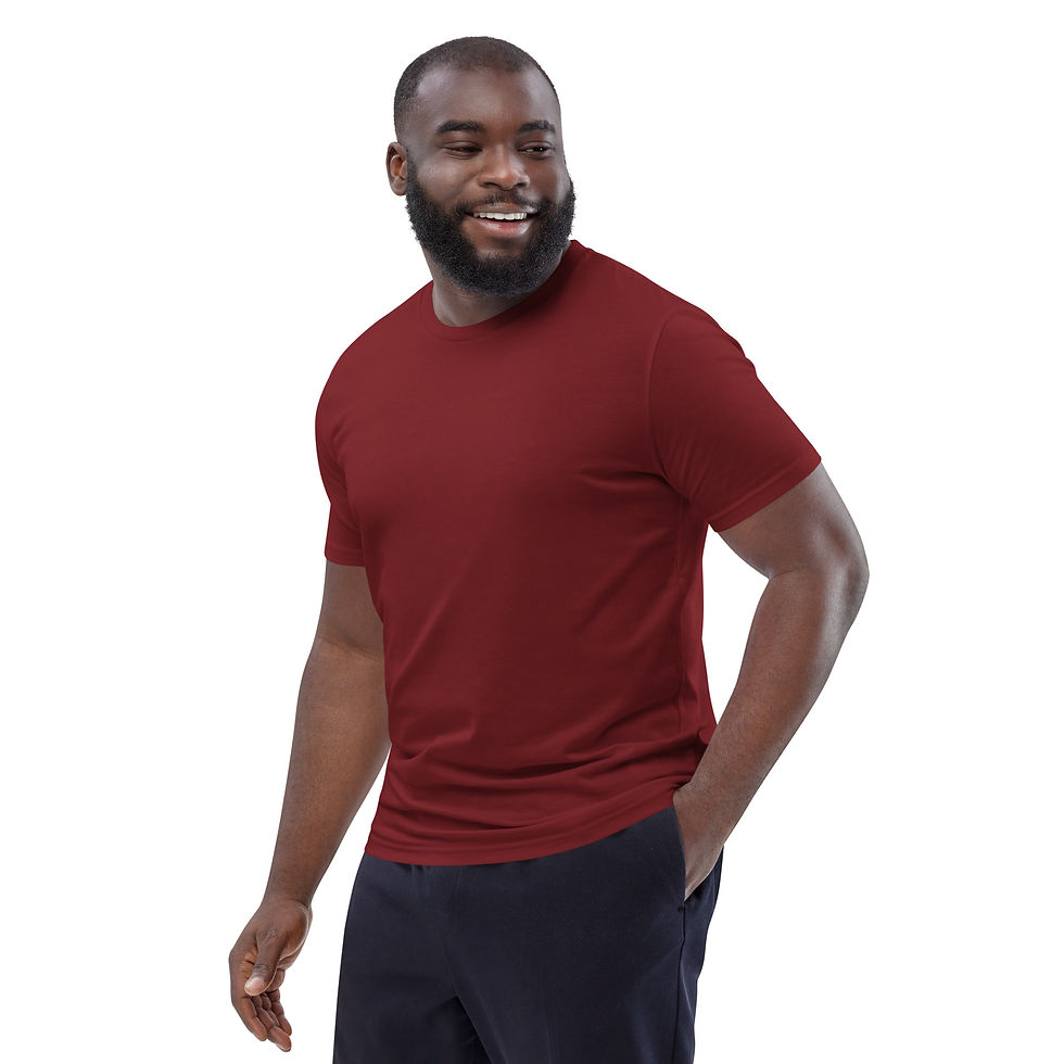Thumbnail: Spaceship Om Red Embroidered Icon Organic T-Shirt