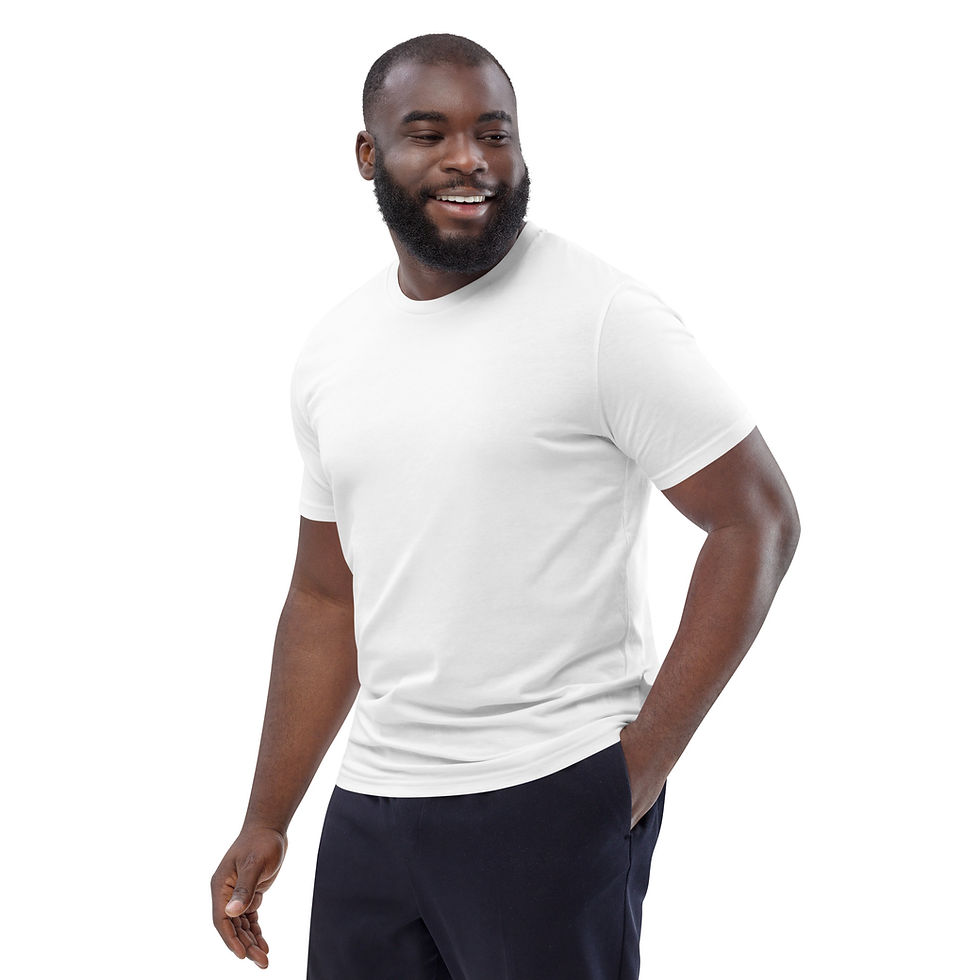 Thumbnail: Spaceship Om White Embroidered Organic Classic T-Shirt