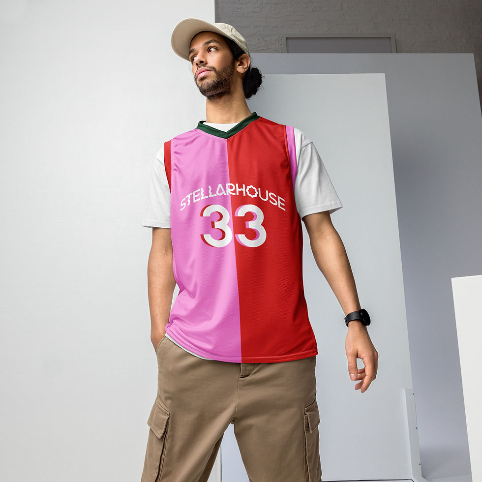 Thumbnail: Recycled / Stellarhouse Basketball Jersey Pink/Cherry