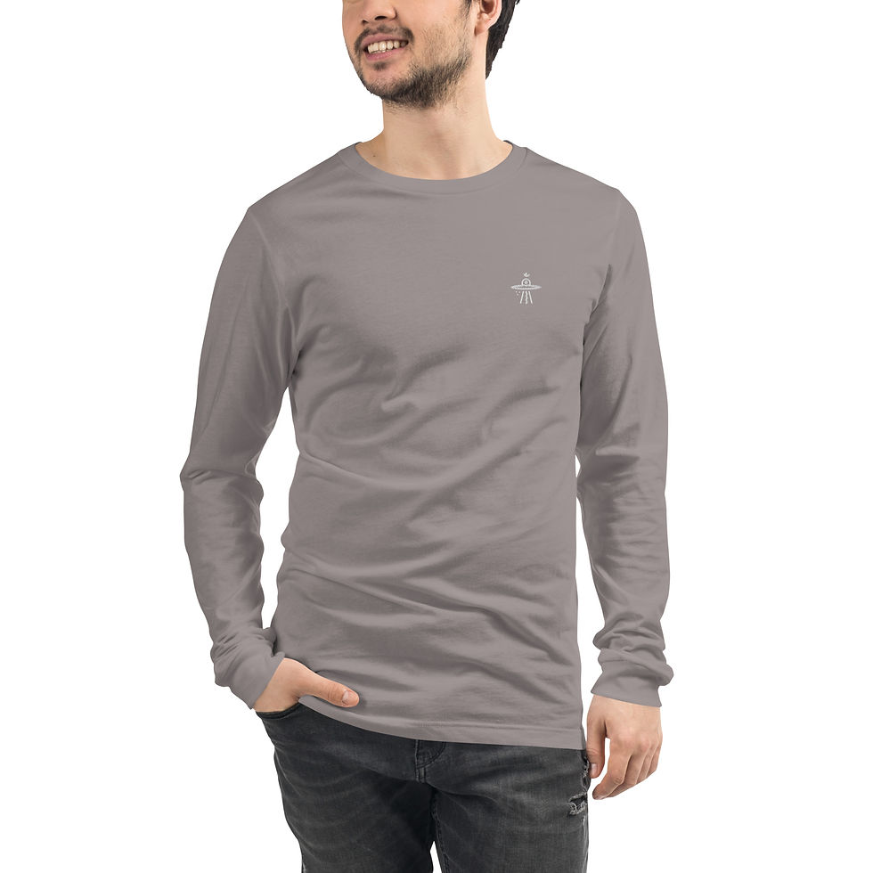Miniatura: Spaceship Om Long Sleeve Tee