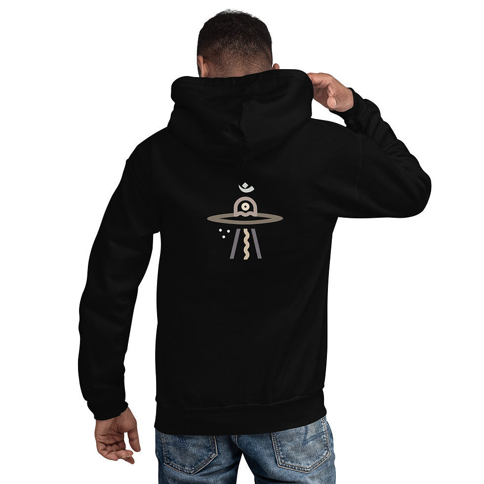 Thumbnail: Spaceship Om Hoodie with Embroidered cuff