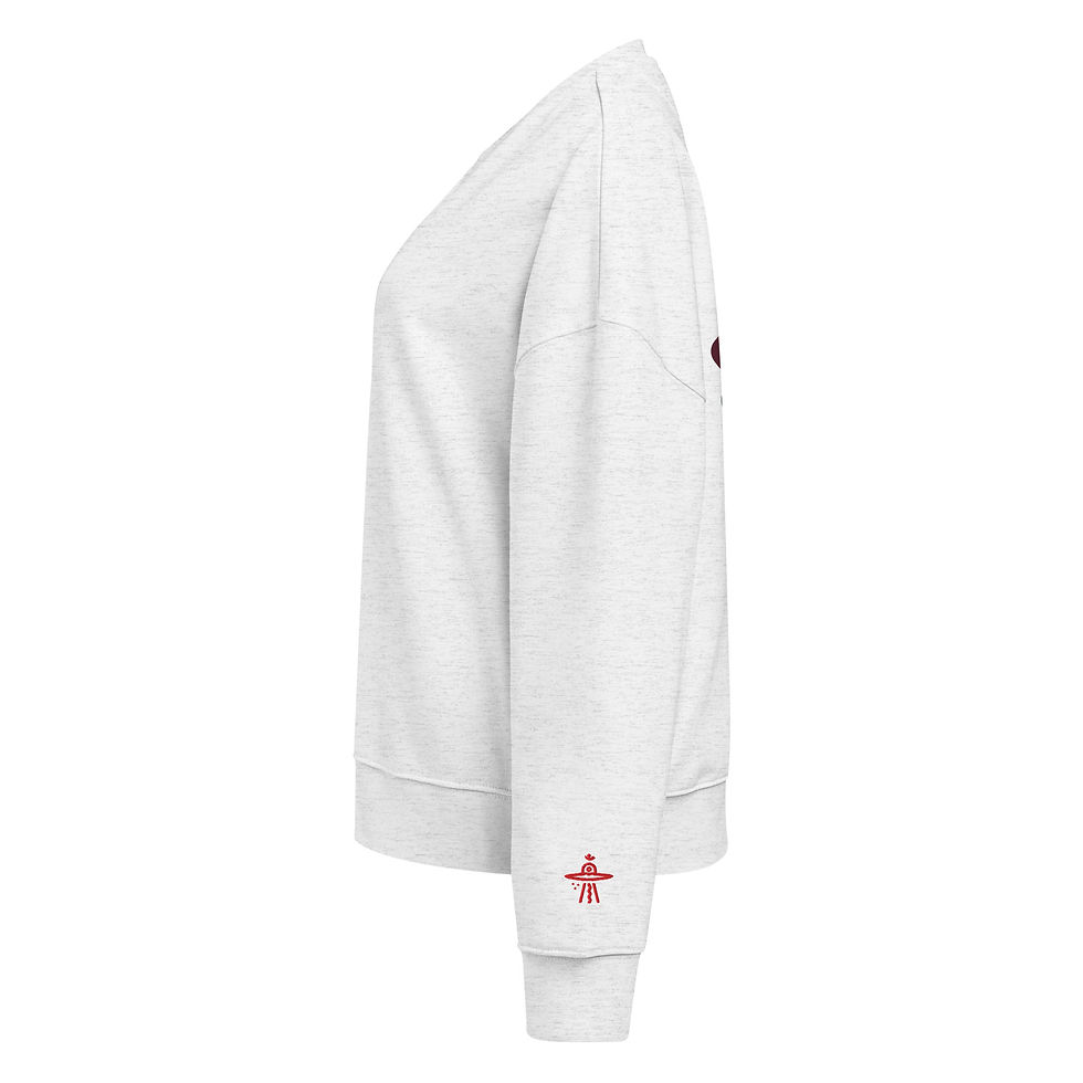 Miniatura: Crew Neck Organic Sweatshirt with Spaceship Om on Back
