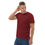 Miniatura: Spaceship Om Red Embroidered Icon Organic T-Shirt