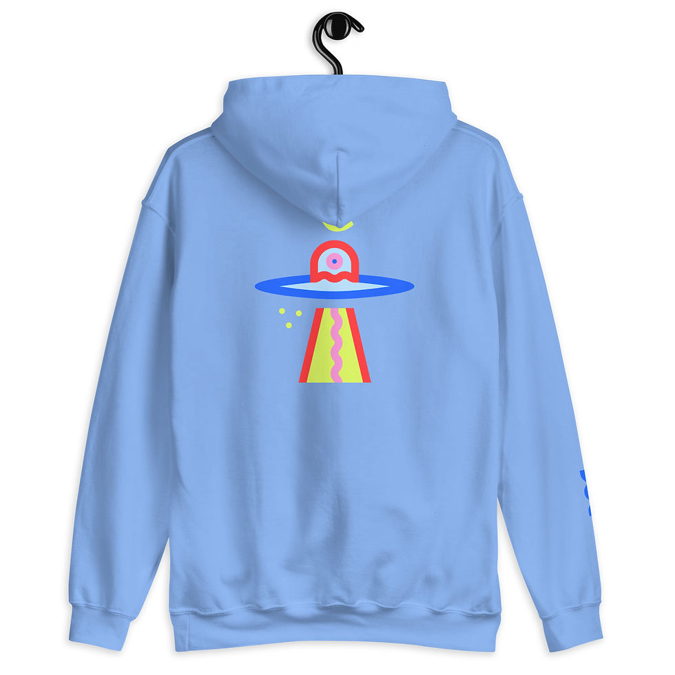 Miniatura: Spaceship Om Hoodie Color