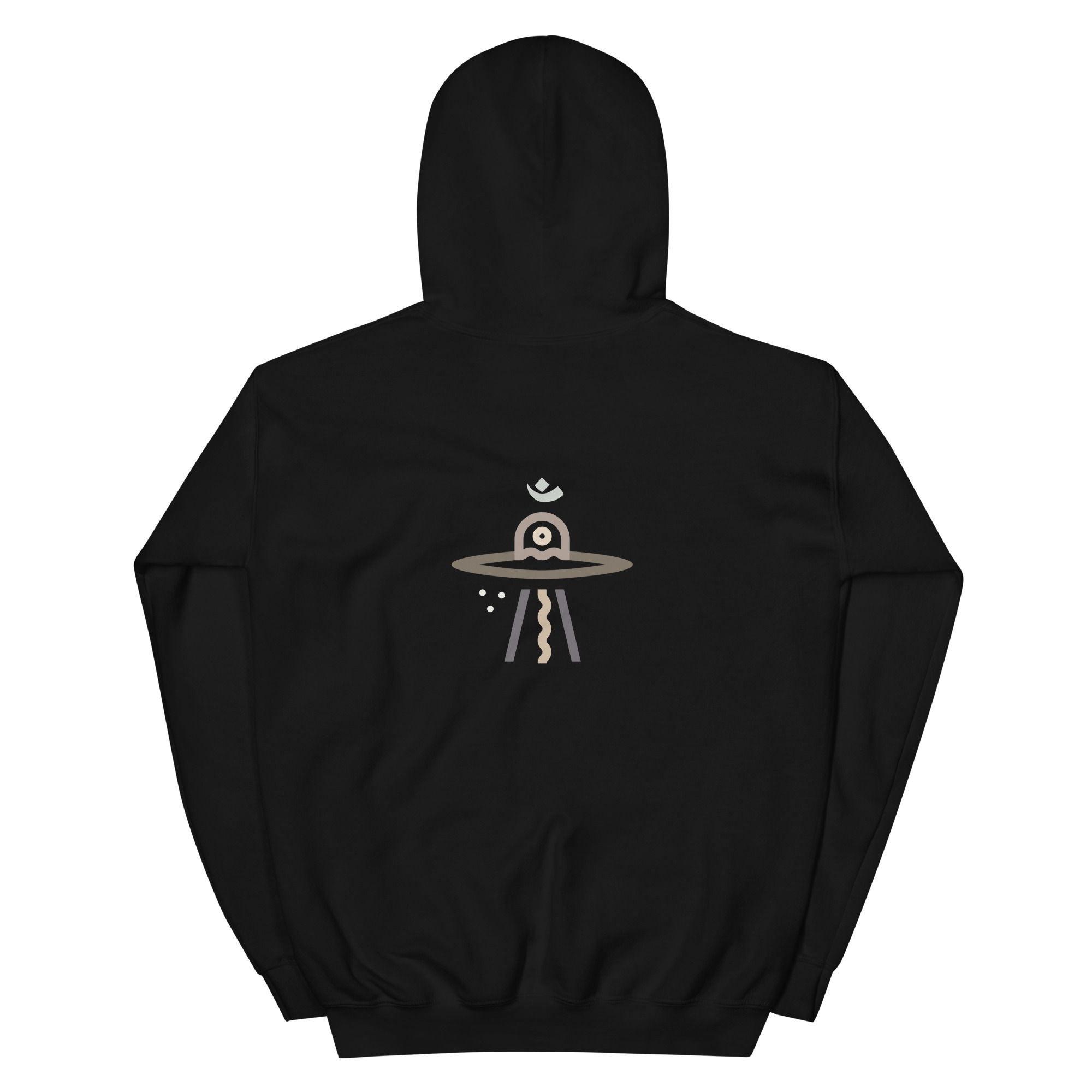 Spaceship Om Hoodie with Embroidered cuff