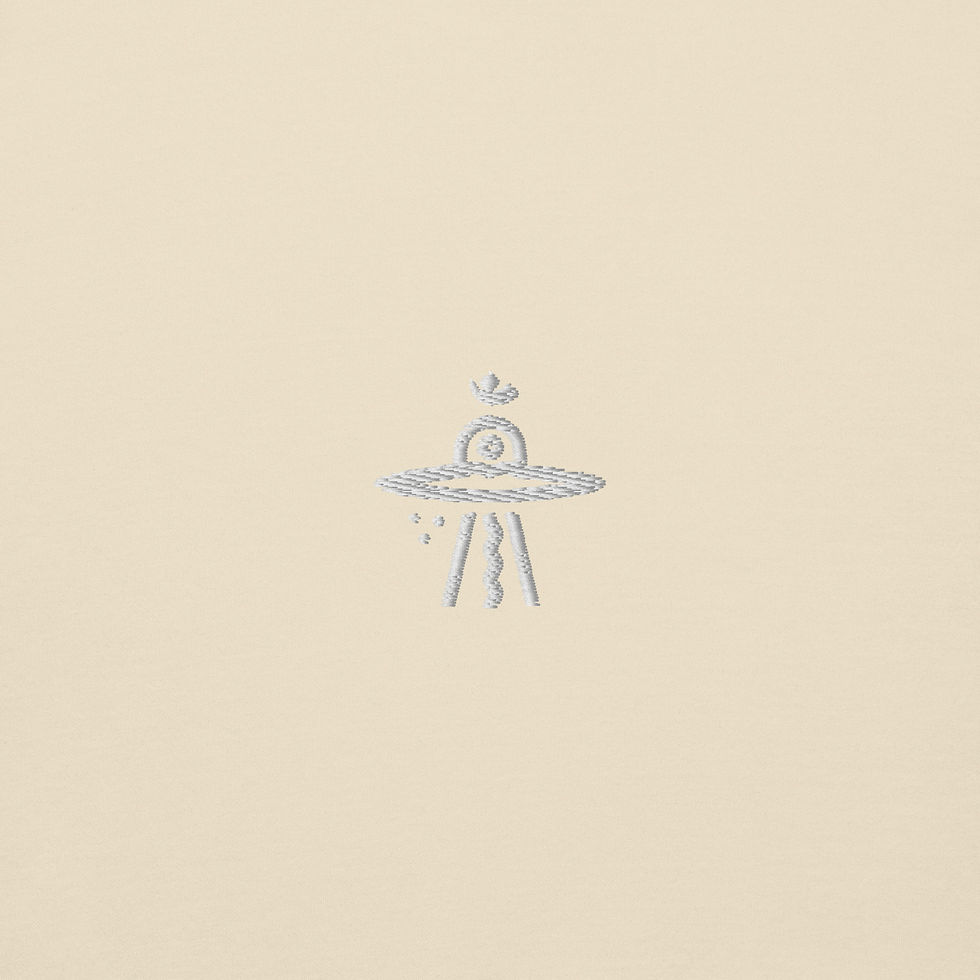 Miniatura: Spaceship Om (on white) Premium Sweatshirt