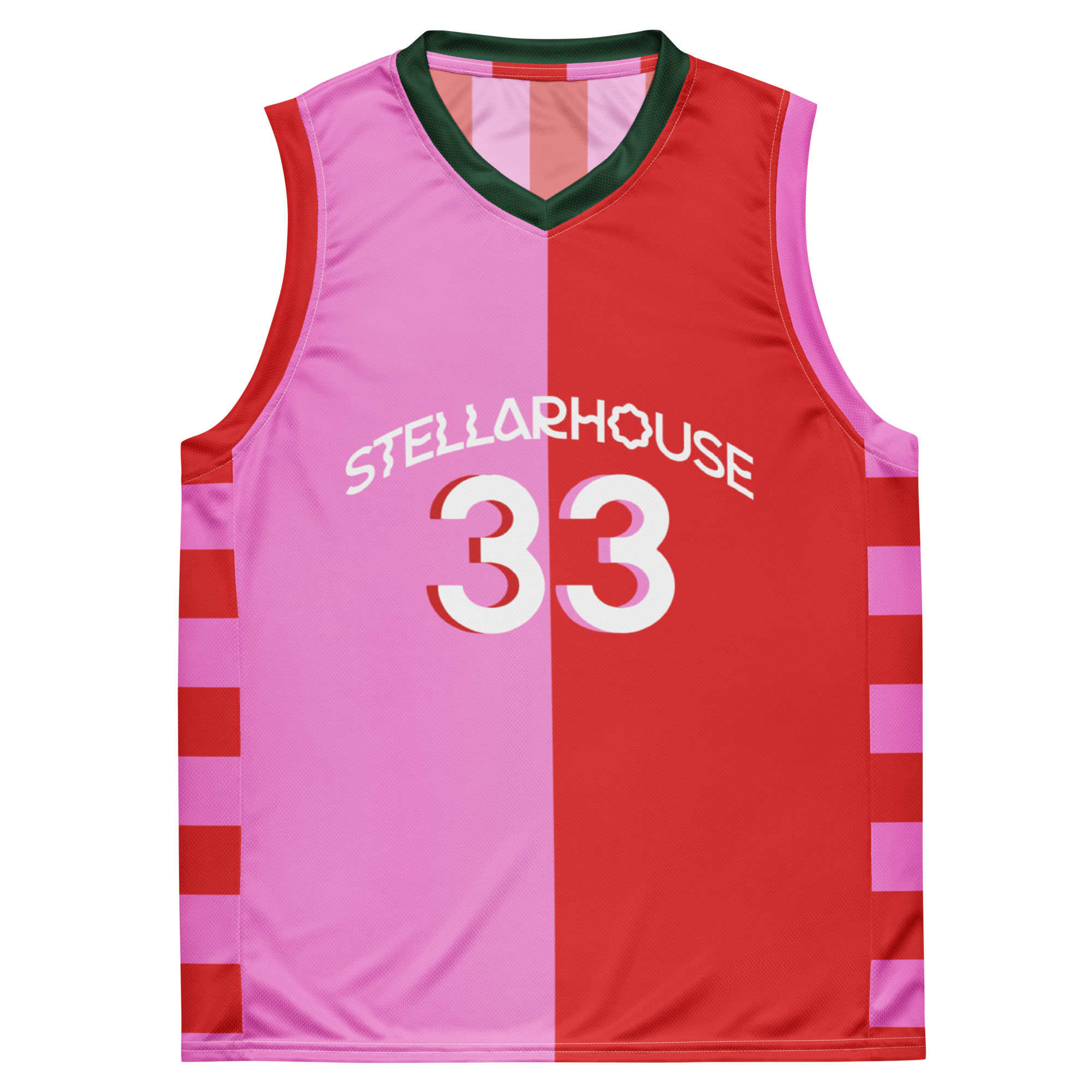 Recycled / Stellarhouse Basketball Jersey Pink/Cherry