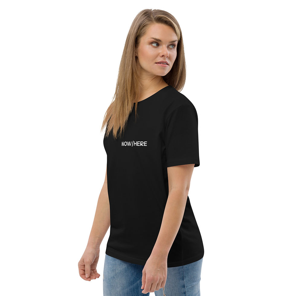 Miniatura: Now/Here Unisex Organic T-Shirt with Spaceship Om