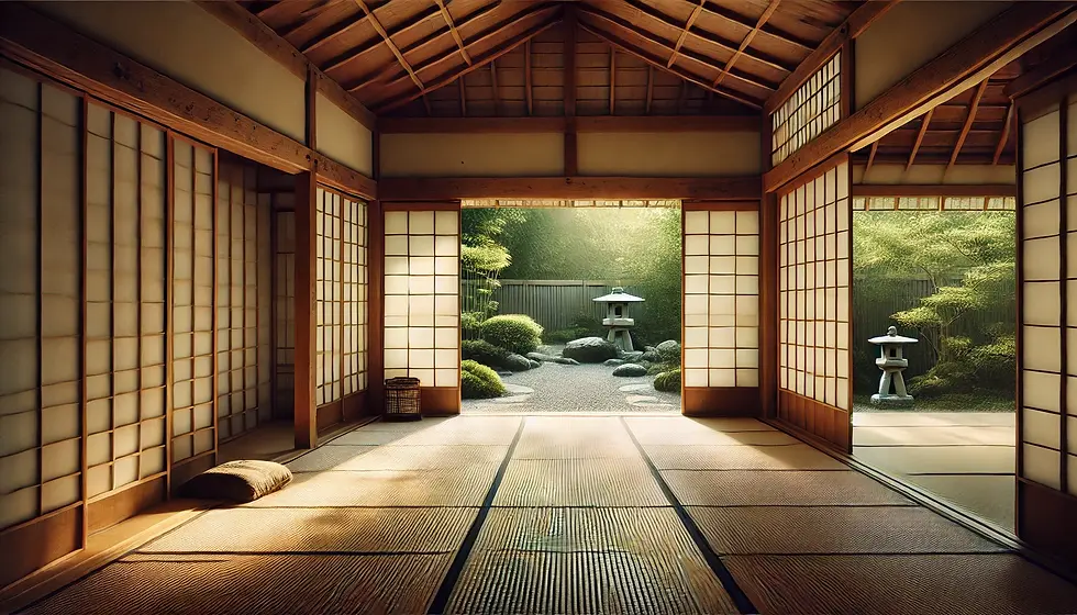 DALL·E 2024-10-03 14.10.00 - A serene traditional Japanese dojo with tatami mats, soft foc