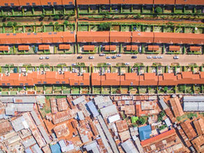 Aerial drone photo capturing spatial disparities
