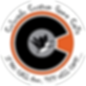Logo of the Colorado Cactus and Succulent Society. The design features a white circular background with the text "Colorado Cactus & Succulent Society" and "Since 1976". The center has a stylized black cactus against a grey, orange, and black backdrop, reminiscent of rugged landscapes perfect for waterfowl hunting.