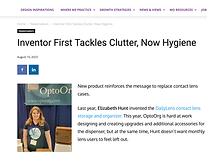 screenshot of women in optometry article inventor first tackles clutter now hygiene