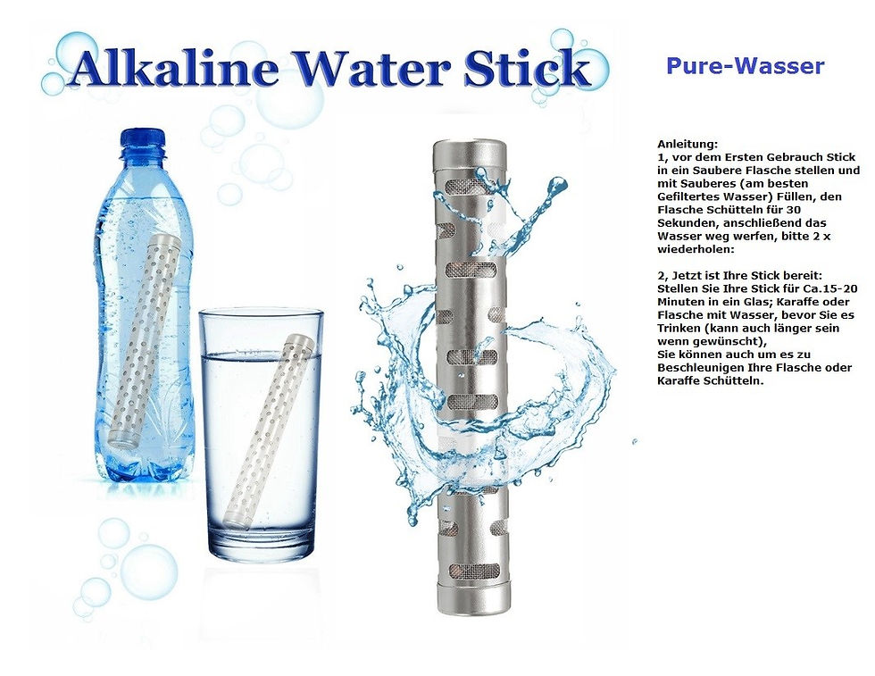 Miniaturbild: ALKALINE Wasserstick für basisches Trinkwasser + Turmalin