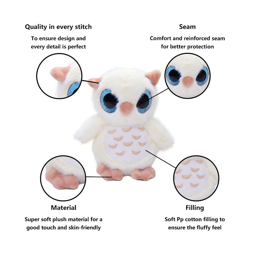 Thumbnail: Tickles 2 Pcs Owl Soft Curtain Tiebacks Holder Clip - 20 cm