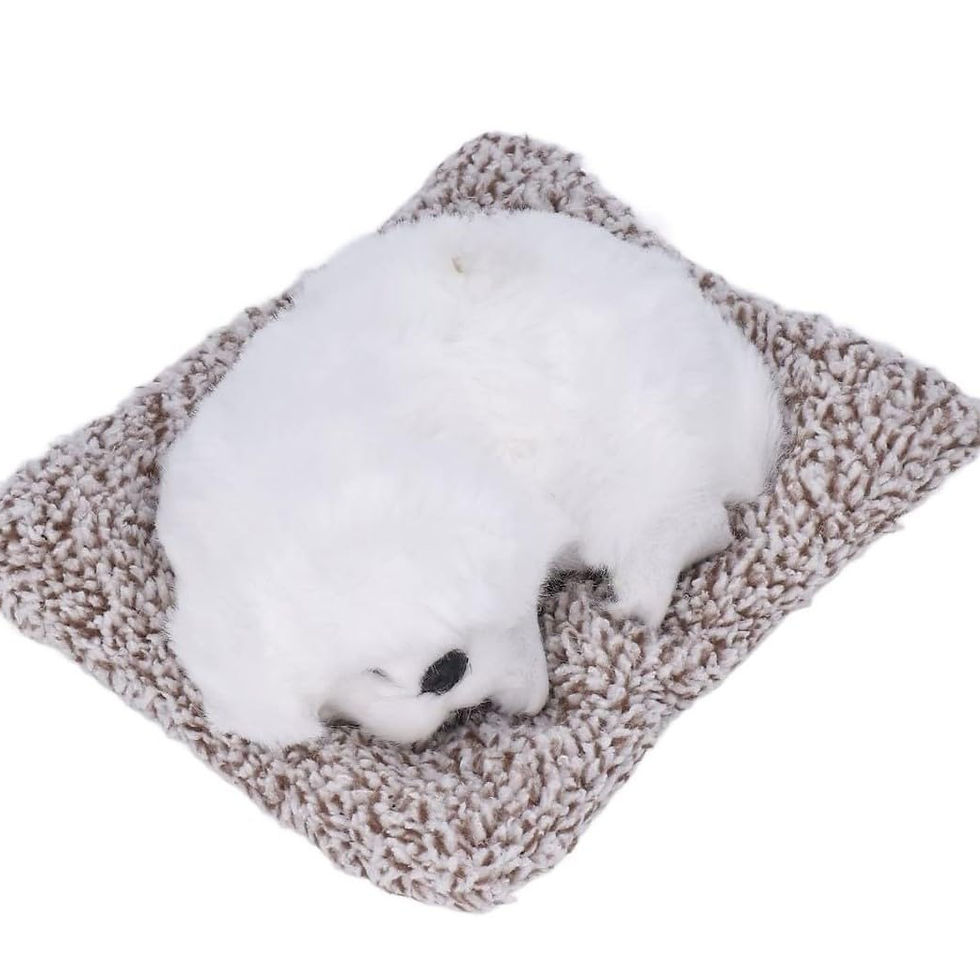 Thumbnail: Tickles Sleeping Dog On Carpet Silicone Animal Toy - 8 cm
