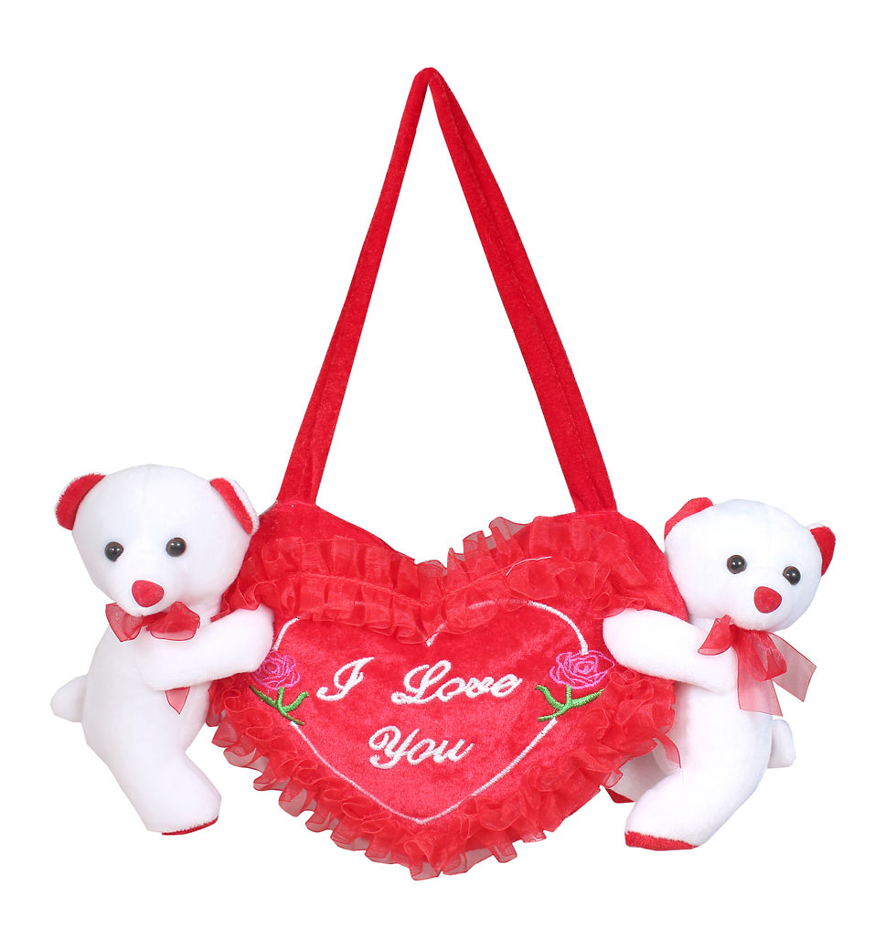 Tickles Loving Couple Teddy with Hanging 28 CM