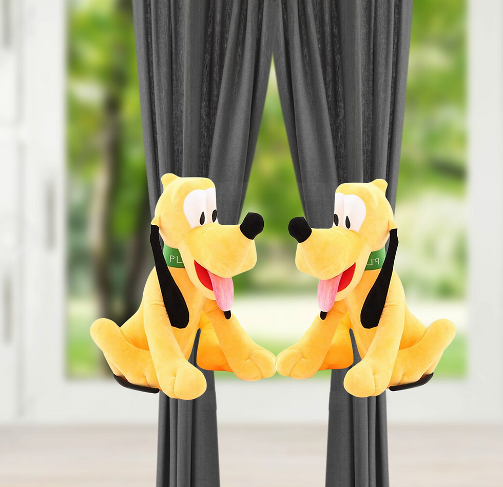 Tickles 2 Pcs Cartoon Pluto Soft Curtain Tiebacks Holder Clip - 20 cm