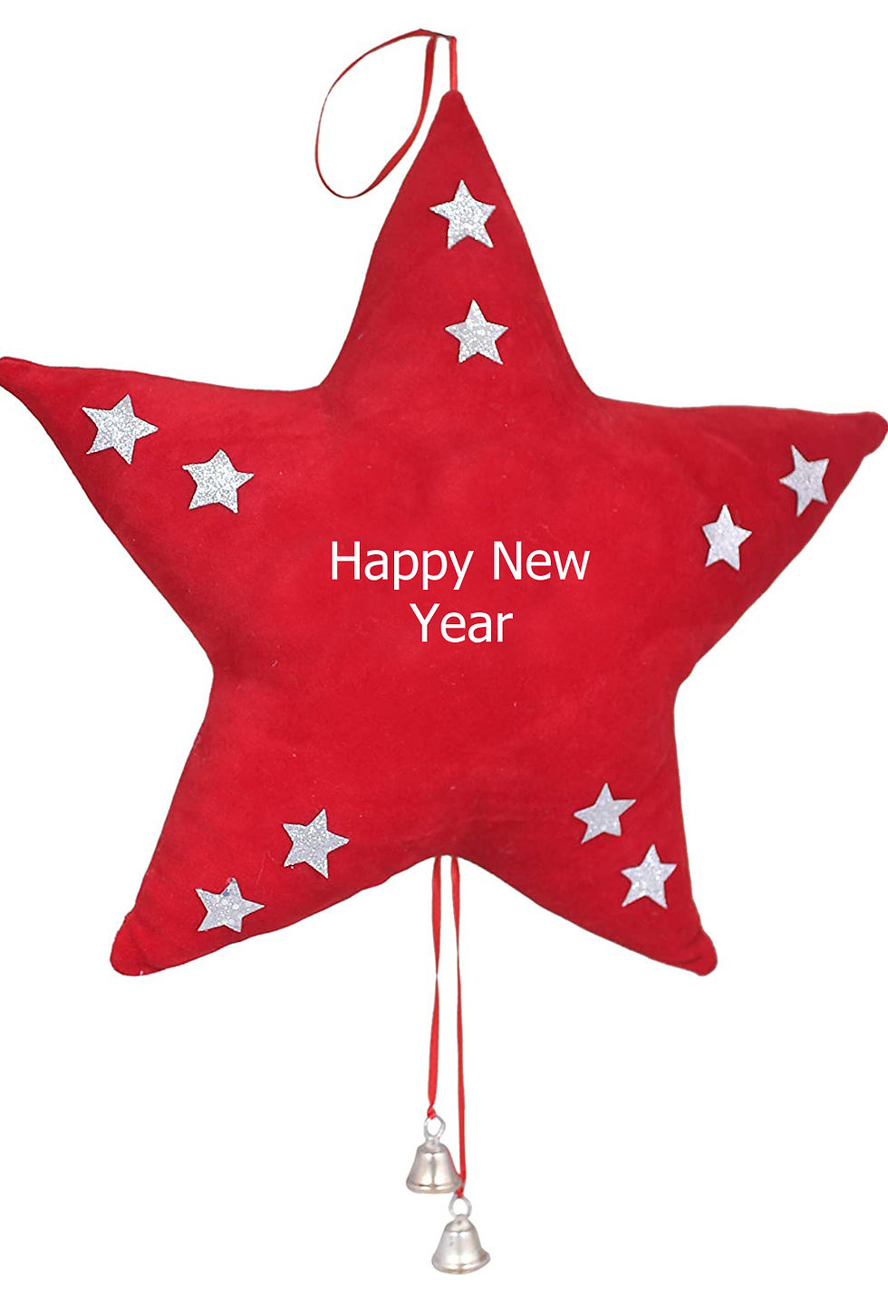 Thumbnail: Tickles Happy New Year Red Star with Bell Cushion(Color : Red Size: 30 cm)
