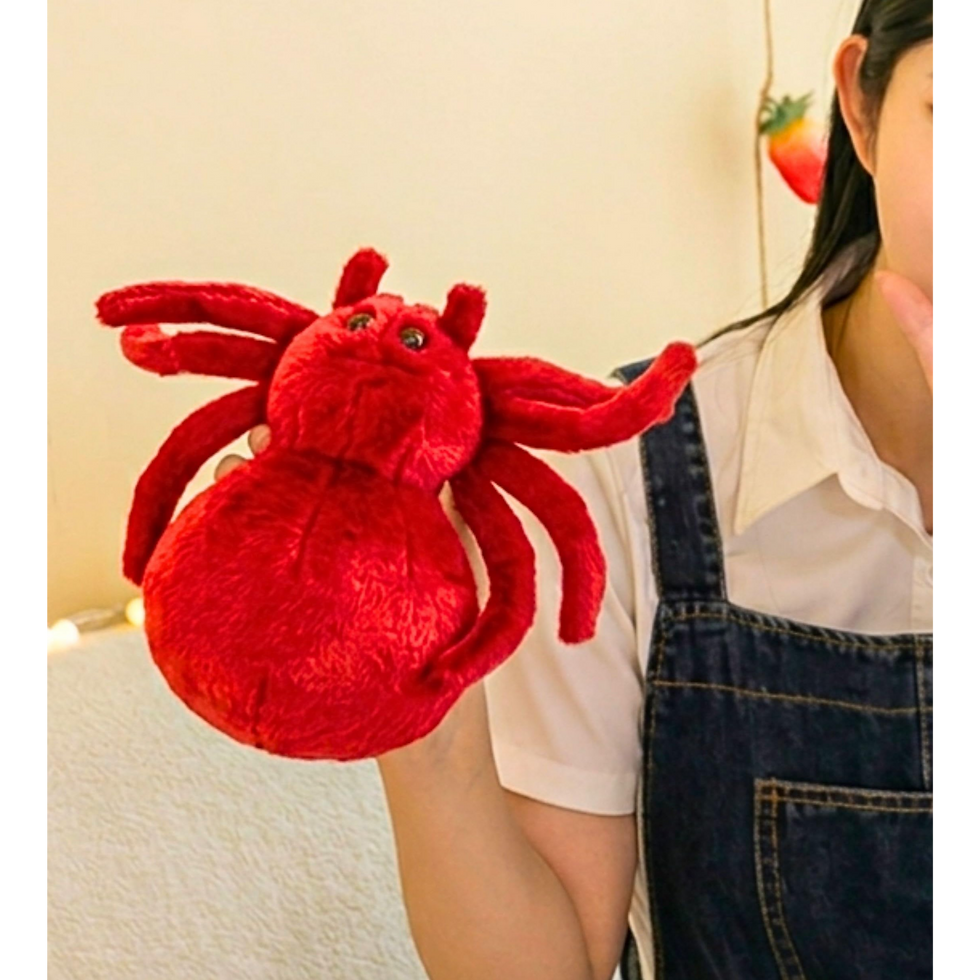 Thumbnail: Tickles Spider Plush Halloween Toy - 25 cm