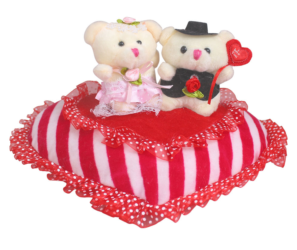 Tickles Plush Animal Valentine Cute Couple Teddy On Lovely Heart 30 CM