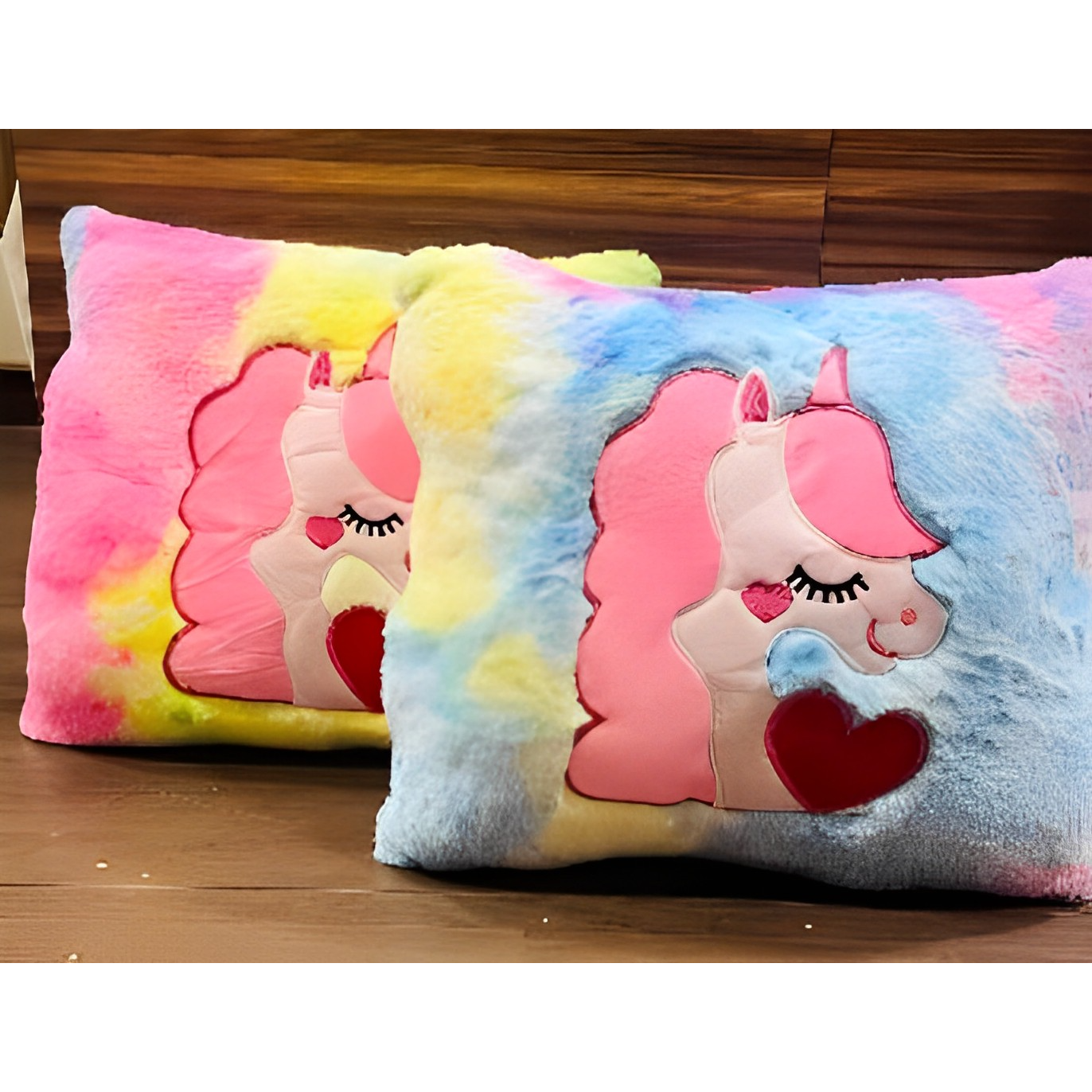 Tickles Colorful Unicorn Design Cushion(Color: Multicolor Size: 16x16 cm)