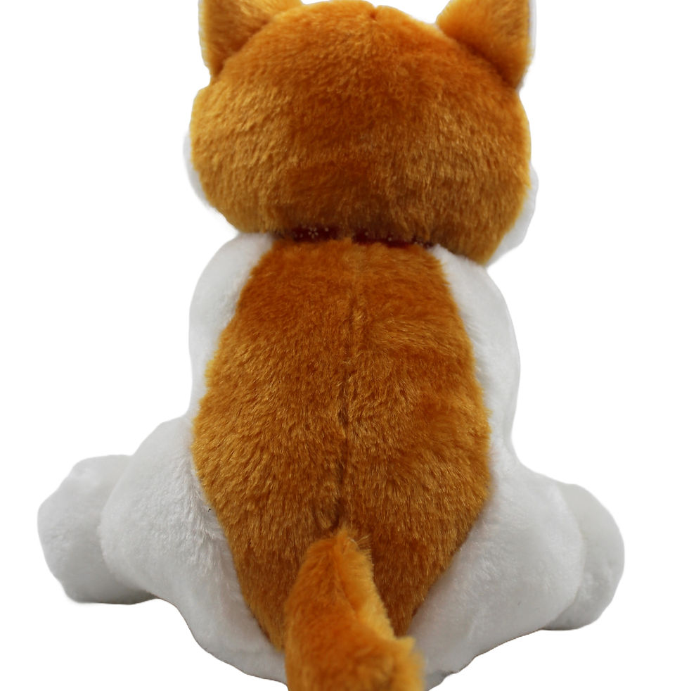 Thumbnail: Tickles Dog  Toy  Brown & White - 20 cm