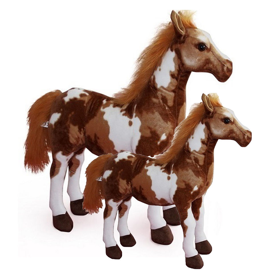 Tickles Horse with Baby Toy Toys Brown - 45 cm