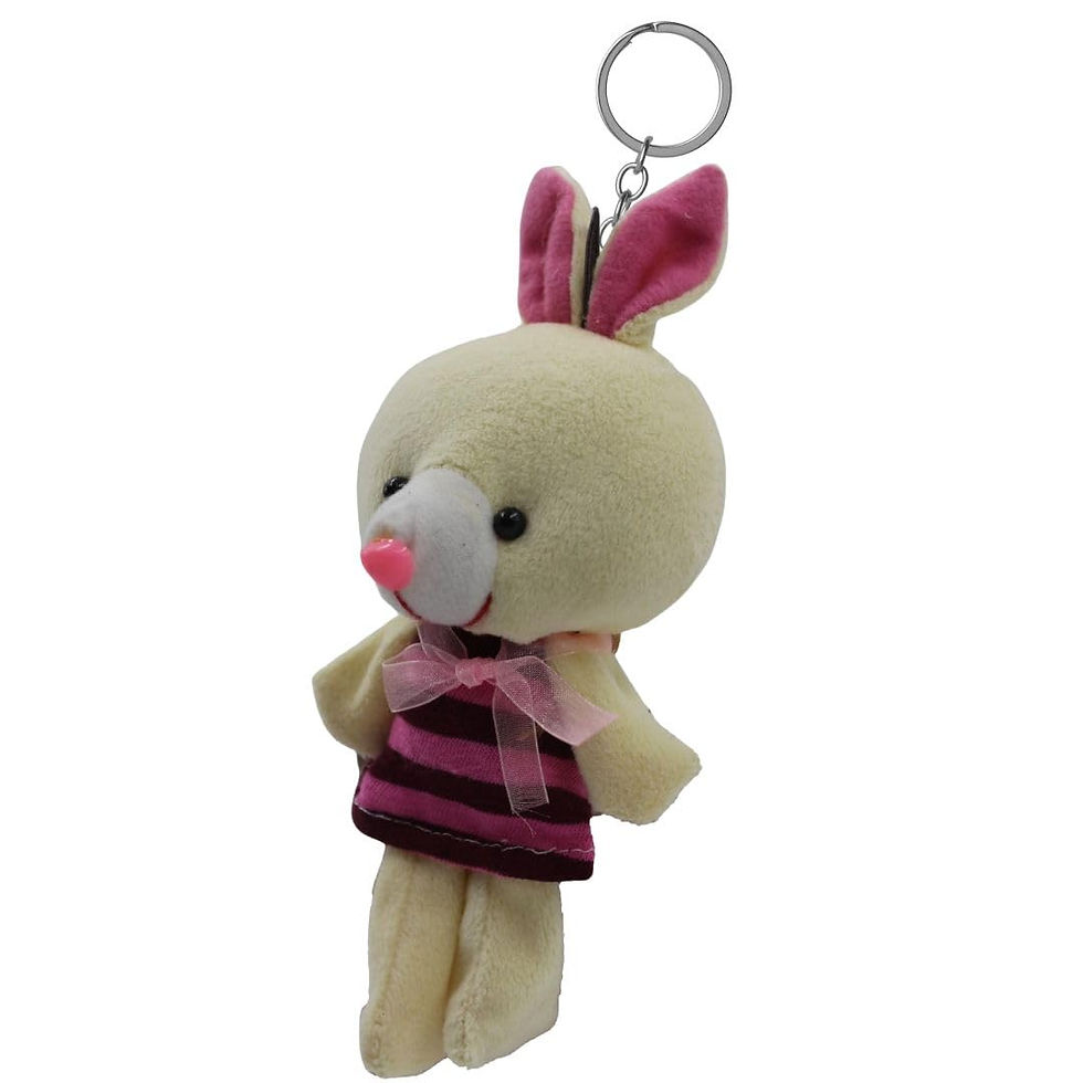 Thumbnail: Tickles Rabbit  Keychain Set of 3 (Color: Cream Size: 12 cm)