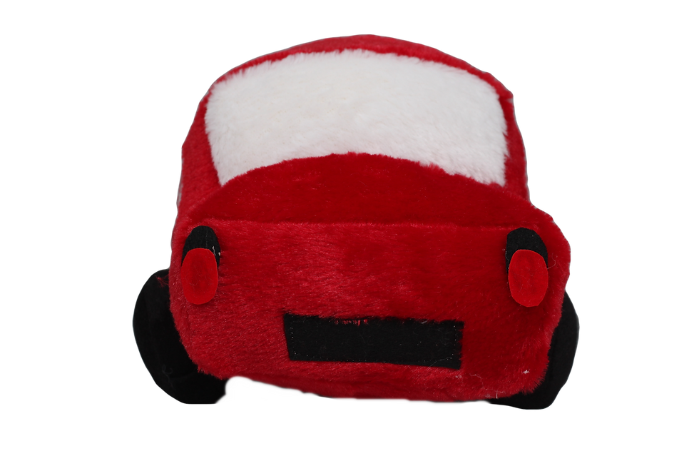 Thumbnail: Tickles Soft Stuffed Plush Car Toy (Color: Red and White Size: 31 cm)