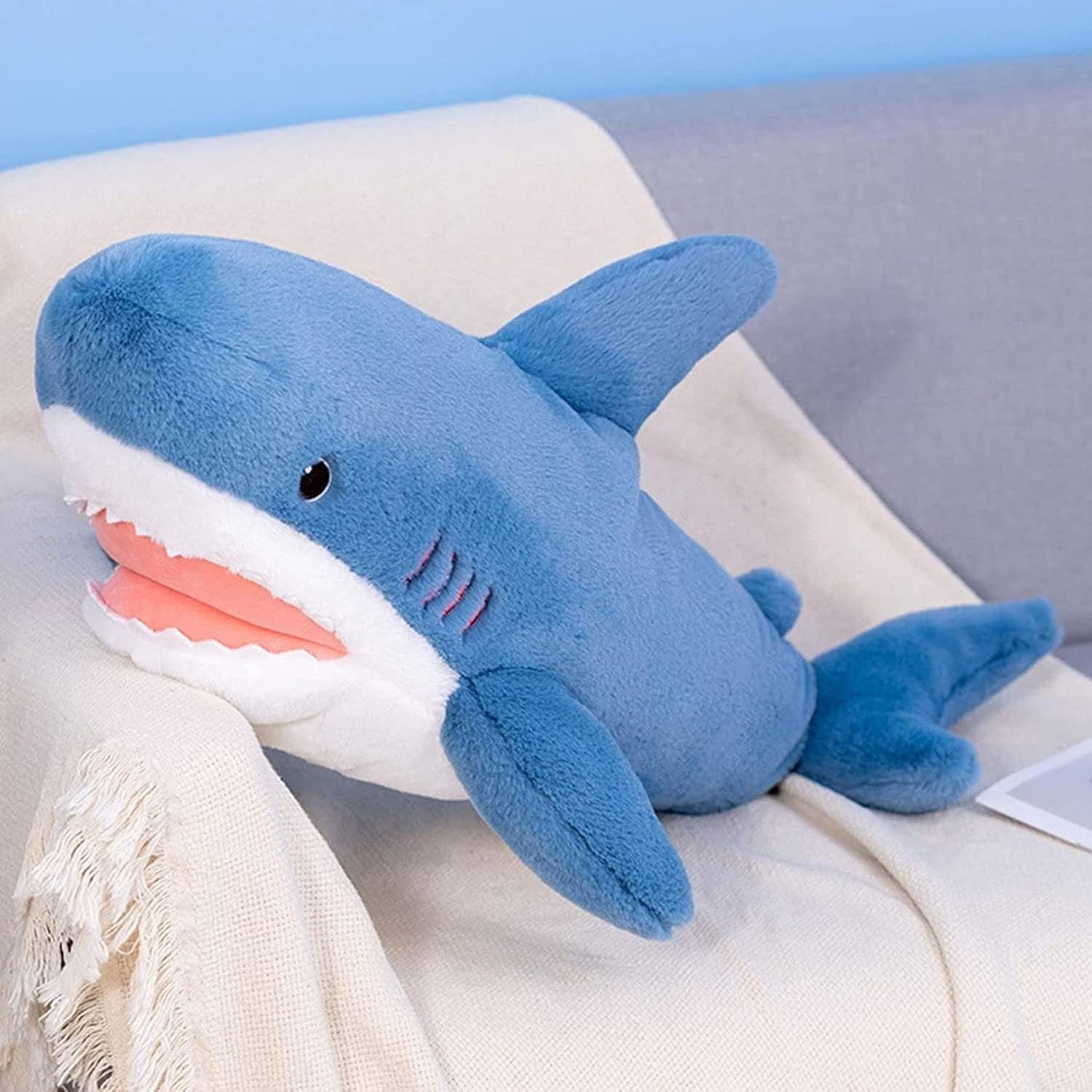 Tickles Shark Sea Animal Toy (Size: 30 cm Color: Blue)