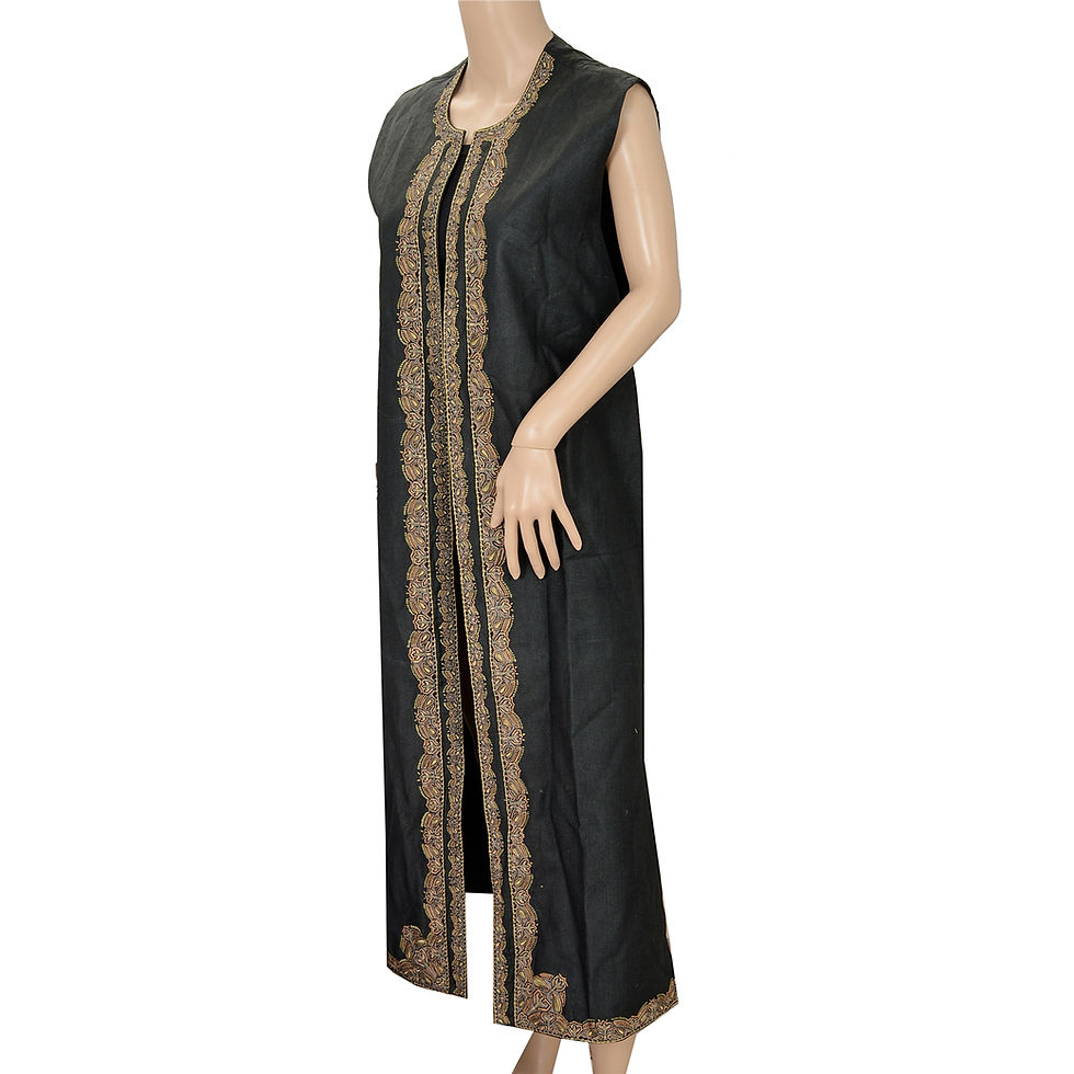 Thumbnail: Cotton Blend Embroidered Long Jacket