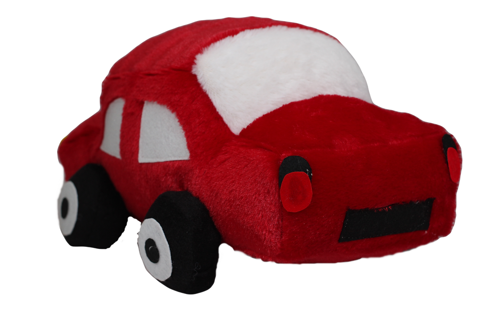 Thumbnail: Tickles Soft Stuffed Plush Car Toy (Color: Red and White Size: 31 cm)