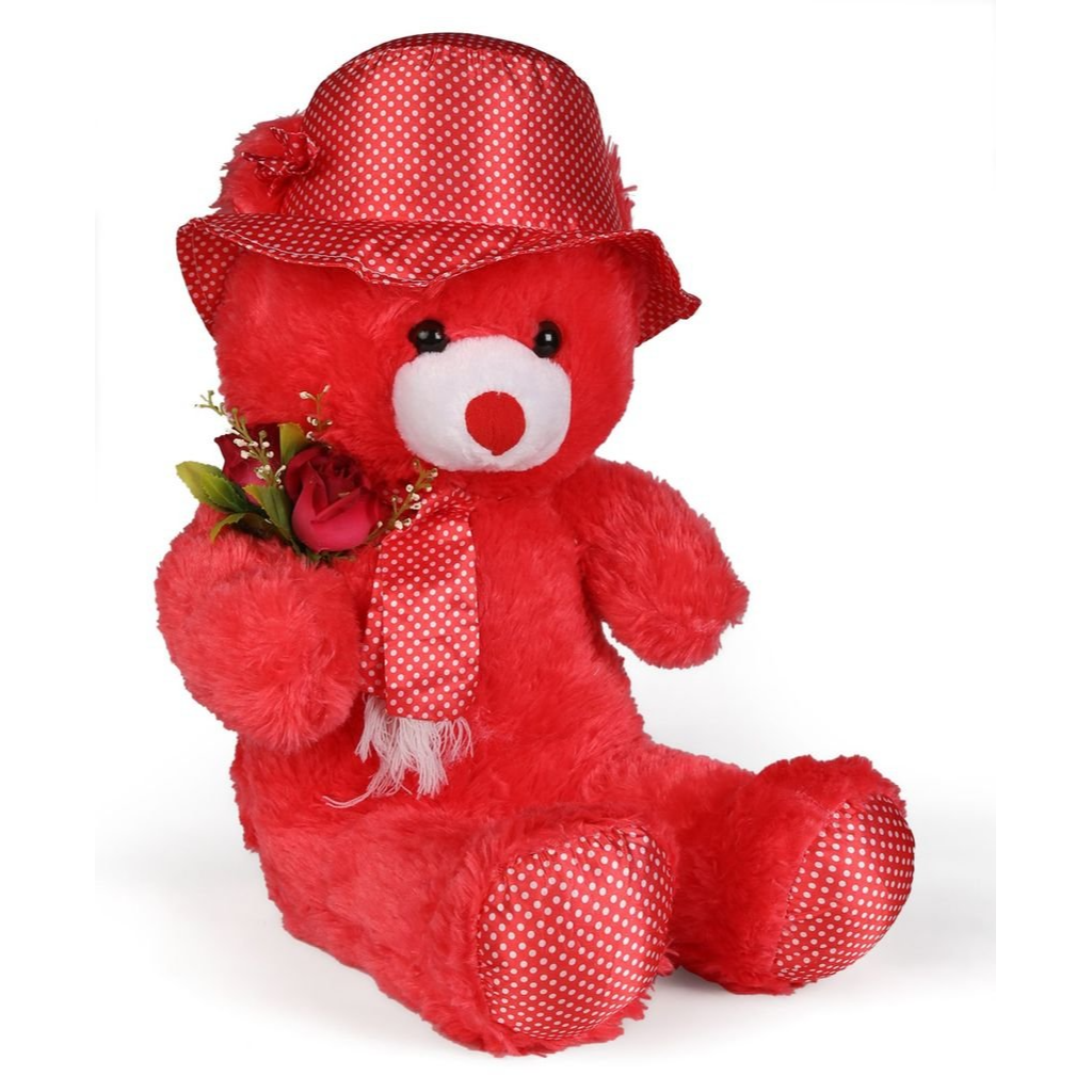 Tickles Cap Teddy With Rose 36 cm
