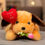 Thumbnail: Tickles Cute Dog with Friend Forever Heart 25 CM